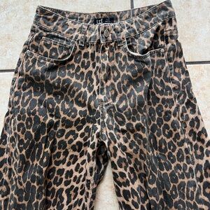 Zara cheetah print jeans